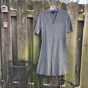 Ann Taylor Petite M heather grey knit dress